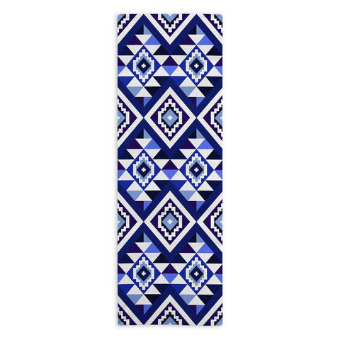 Avenie Boho Gem Blue Yoga Towel