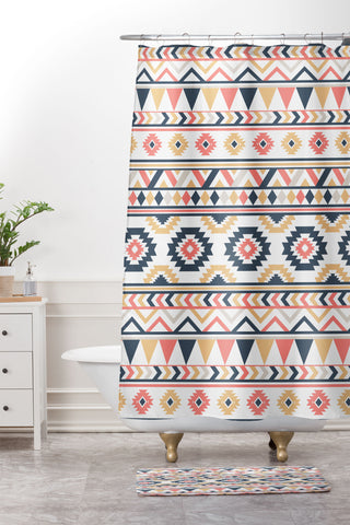 Avenie Boho Harmony Shower Curtain And Mat