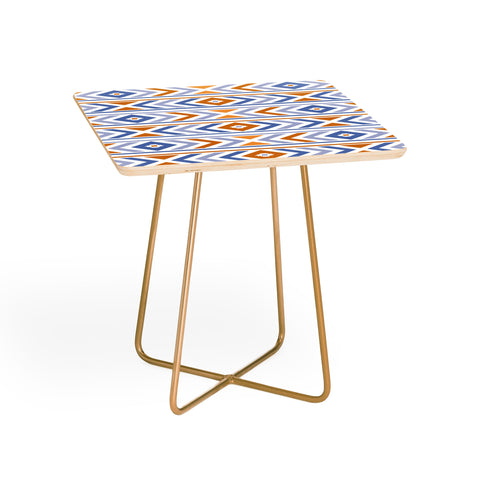 Avenie Boho Horizon Blue and Orange Side Table