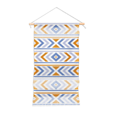 Avenie Boho Horizon Blue and Orange Wall Hanging Portrait