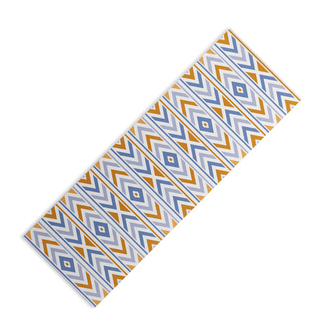 Avenie Boho Horizon Blue and Orange Yoga Mat