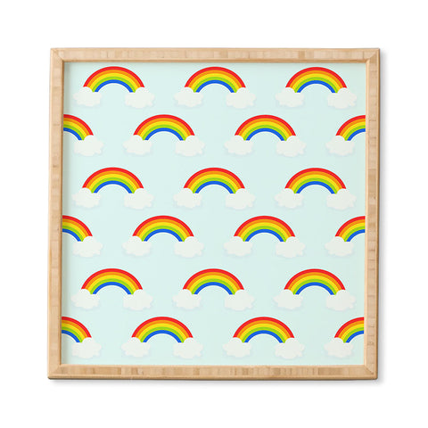 Avenie Bright Rainbow Pattern Framed Wall Art
