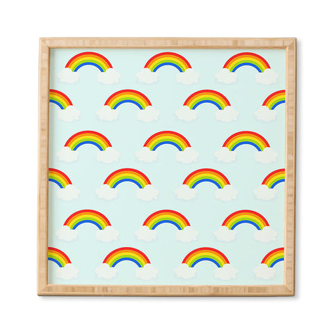 Avenie Bright Rainbow Pattern Framed Wall Art