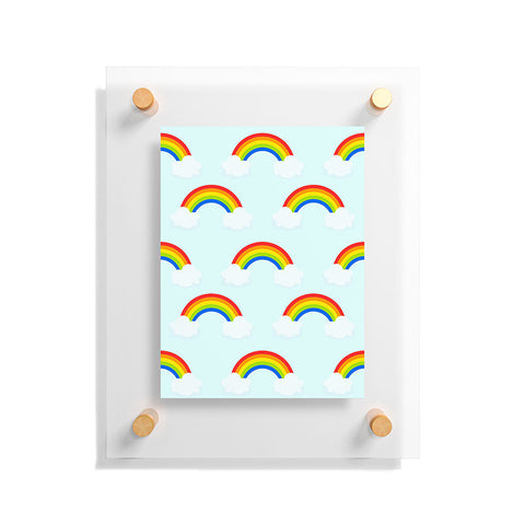 Avenie Bright Rainbow Pattern Floating Acrylic Print