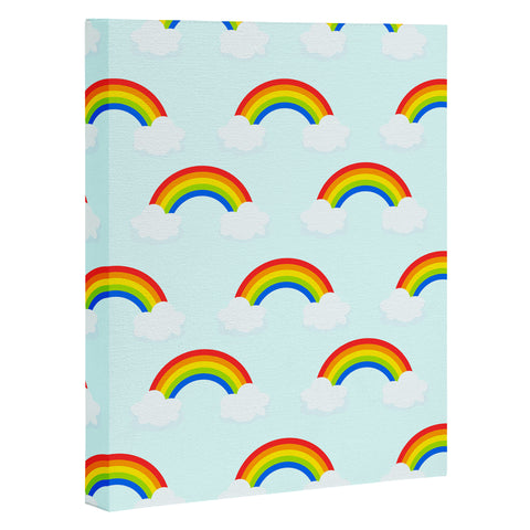 Avenie Bright Rainbow Pattern Art Canvas