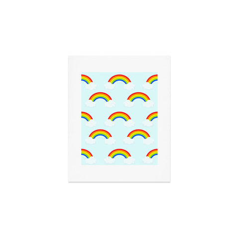 Avenie Bright Rainbow Pattern Art Print