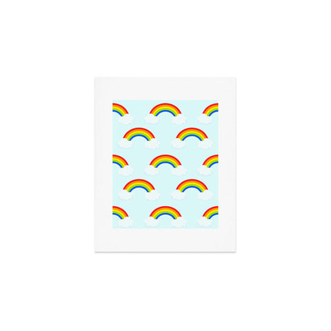Avenie Bright Rainbow Pattern Art Print