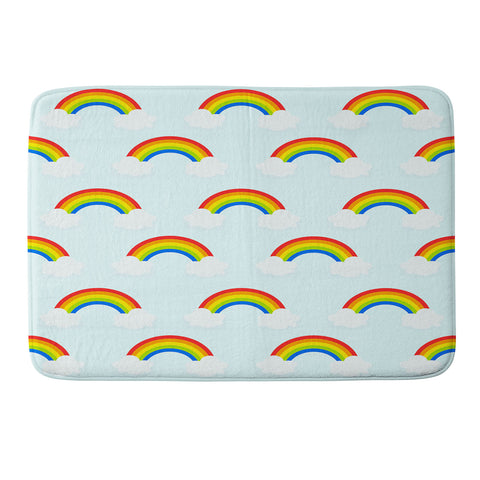 Avenie Bright Rainbow Pattern Memory Foam Bath Mat