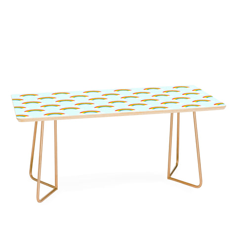 Avenie Bright Rainbow Pattern Coffee Table