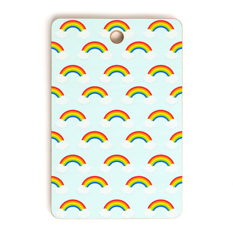 Avenie Bright Rainbow Pattern Cutting Board Rectangle