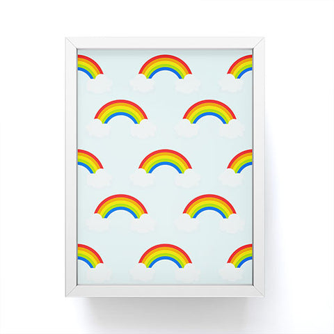 Avenie Bright Rainbow Pattern Framed Mini Art Print