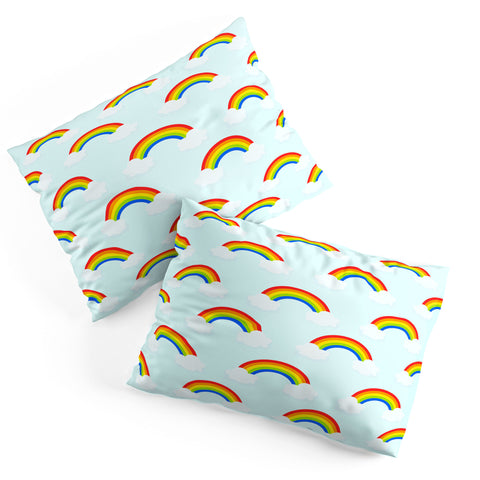 Avenie Bright Rainbow Pattern Pillow Shams