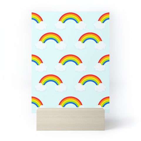 Avenie Bright Rainbow Pattern Mini Art Print