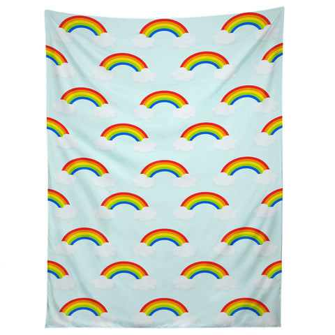 Avenie Bright Rainbow Pattern Tapestry