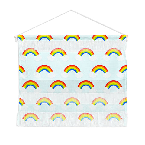 Avenie Bright Rainbow Pattern Wall Hanging Landscape