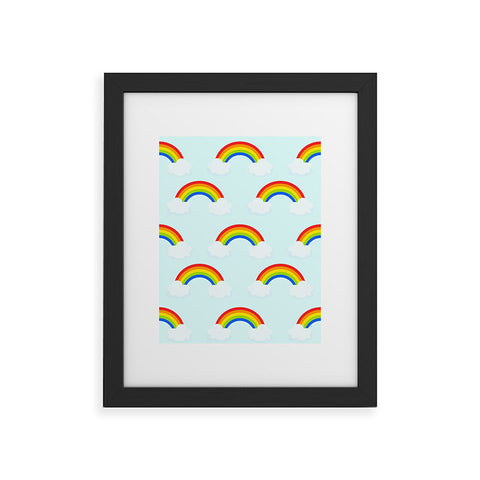 Avenie Bright Rainbow Pattern Framed Art Print