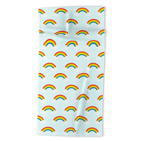 Avenie Bright Rainbow Pattern Beach Towel