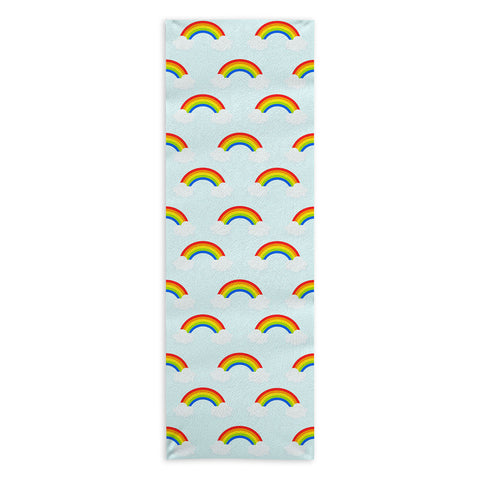 Avenie Bright Rainbow Pattern Yoga Towel