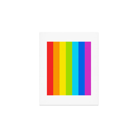 Avenie Bright Rainbow Stripes Art Print