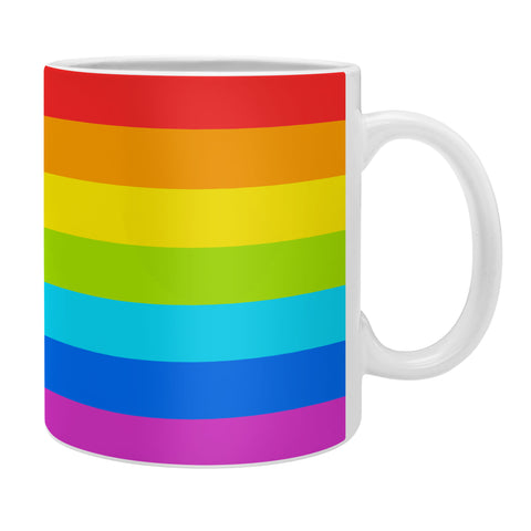 Avenie Bright Rainbow Stripes Coffee Mug
