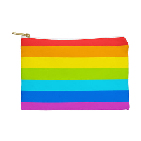 Avenie Bright Rainbow Stripes Pouch