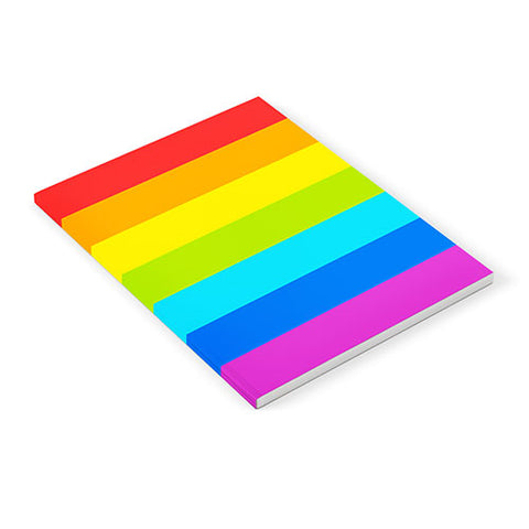 Avenie Bright Rainbow Stripes Notebook