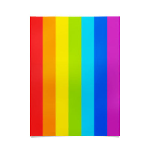 Avenie Bright Rainbow Stripes Poster
