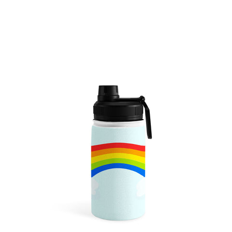 Avenie Bright Rainbow With Clouds Water Bottle
