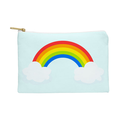 Avenie Bright Rainbow With Clouds Pouch