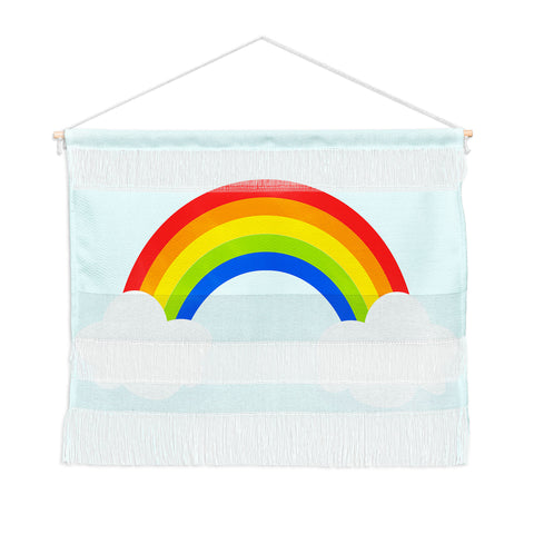 Avenie Bright Rainbow With Clouds Wall Hanging Landscape