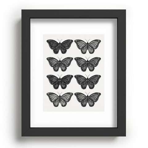 Avenie Butterfly Collection Black Recessed Framing Rectangle