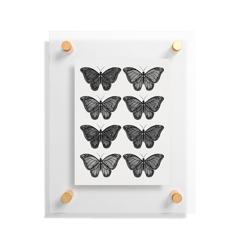Avenie Butterfly Collection Black Floating Acrylic Print