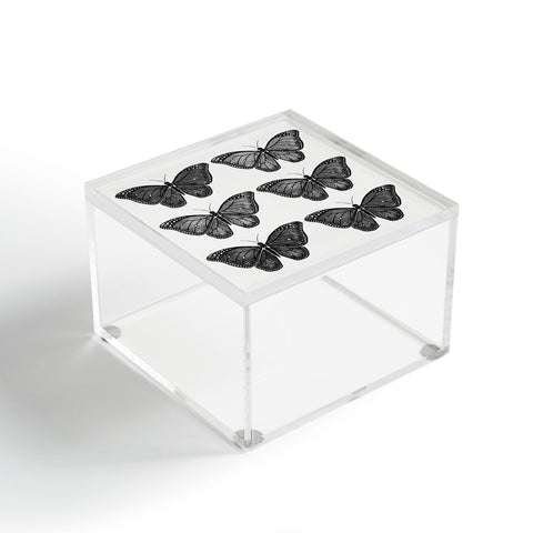 Avenie Butterfly Collection Black Acrylic Box