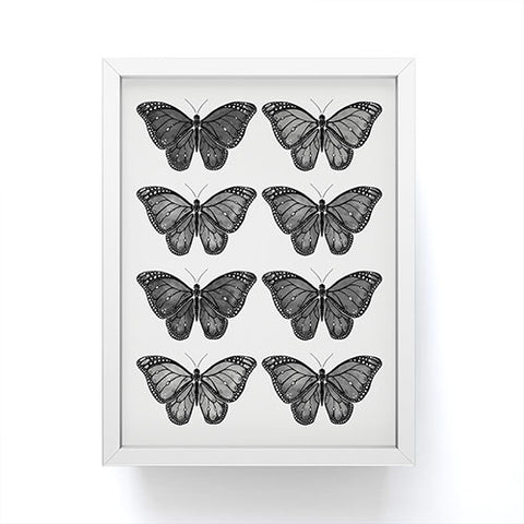 Avenie Butterfly Collection Black Framed Mini Art Print