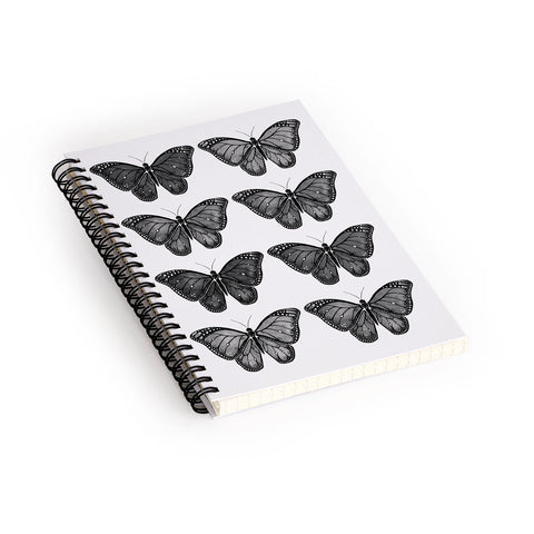 Avenie Butterfly Collection Black Spiral Notebook