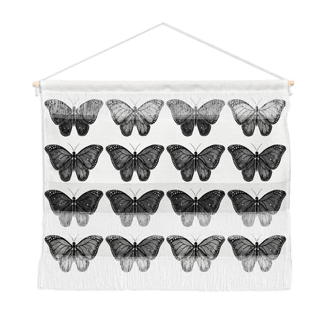 Avenie Butterfly Collection Black Wall Hanging Landscape