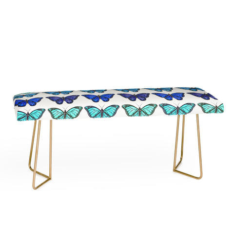 Avenie Butterfly Collection Blue Bench