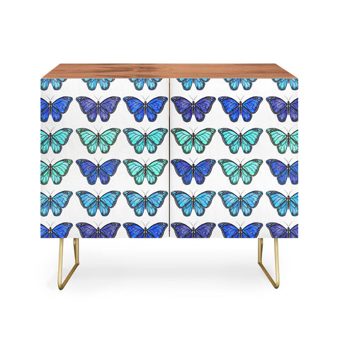 Avenie Butterfly Collection Blue Credenza