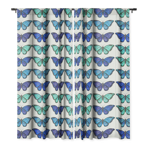 Avenie Butterfly Collection Blue Blackout Non Repeat