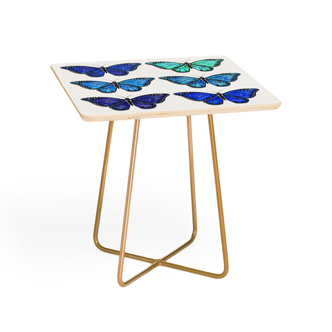 Avenie Butterfly Collection Blue Side Table