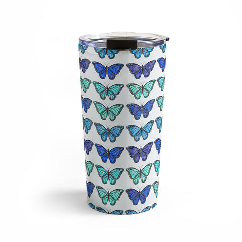 Avenie Butterfly Collection Blue Travel Mug