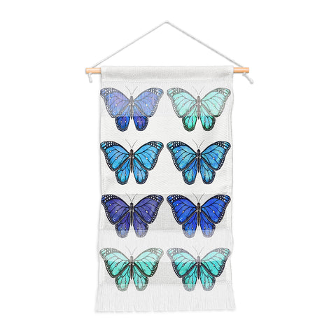 Avenie Butterfly Collection Blue Wall Hanging Portrait