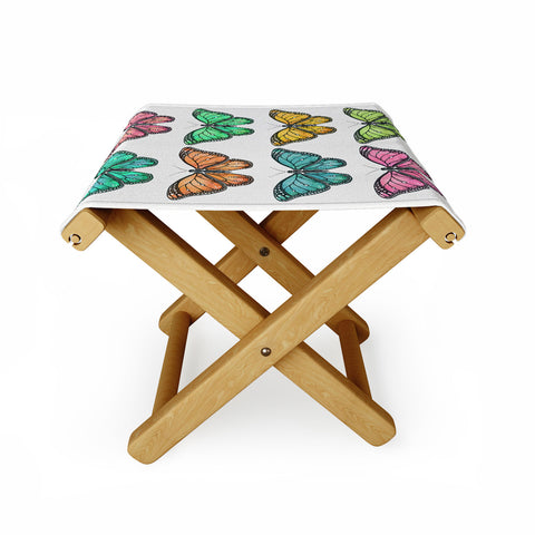 Avenie Butterfly Collection Colorful Folding Stool