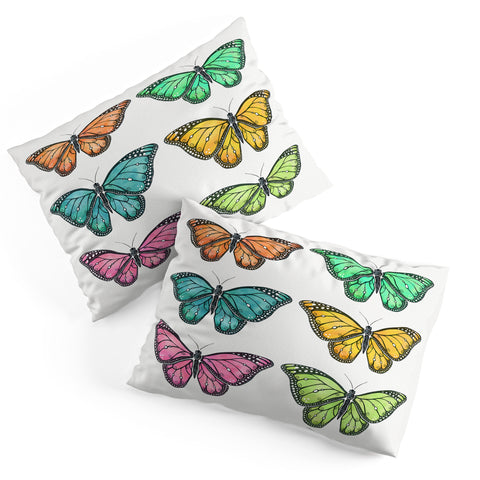 Avenie Butterfly Collection Colorful Pillow Shams