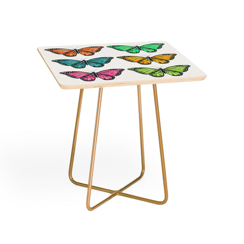 Avenie Butterfly Collection Colorful Side Table