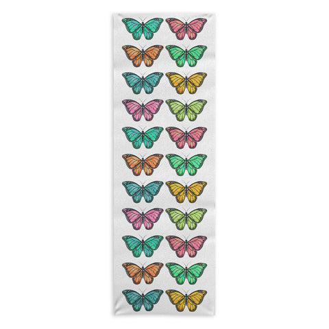 Avenie Butterfly Collection Colorful Yoga Towel