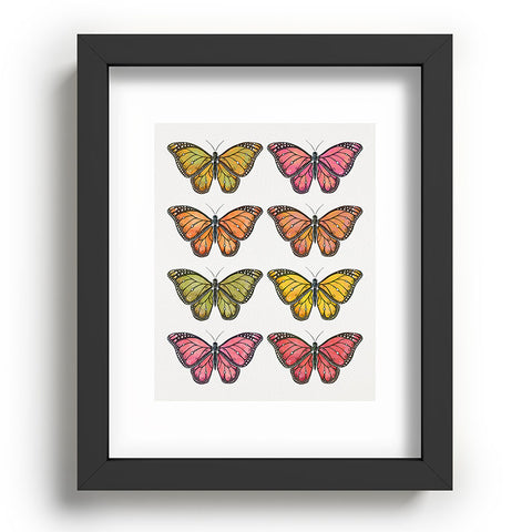 Avenie Butterfly Collection Fall Hues Recessed Framing Rectangle