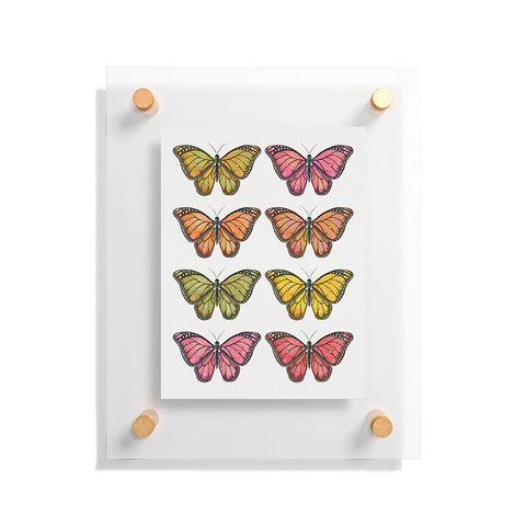 Avenie Butterfly Collection Fall Hues Floating Acrylic Print