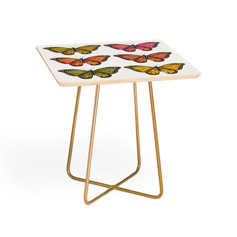 Avenie Butterfly Collection Fall Hues Side Table