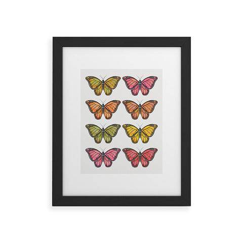 Avenie Butterfly Collection Fall Hues Framed Art Print